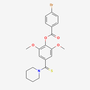 2,6-Dimethoxy-4-(piperidin-1-ylcarbonothioyl)phenyl 4-bromobenzoate