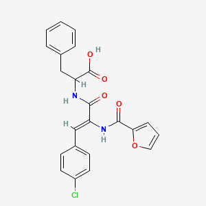 N-{(2Z)-3-(4-chlorophenyl)-2-[(furan-2-ylcarbonyl)amino]prop-2-enoyl}phenylalanine