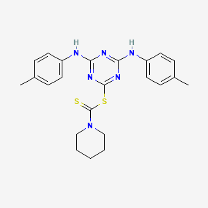 4,6-Bis[(4-methylphenyl)amino]-1,3,5-triazin-2-yl piperidine-1-carbodithioate