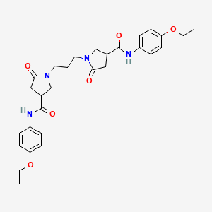 N-(4-Ethoxyphenyl)-1-(3-{4-[(4-ethoxyphenyl)carbamoyl]-2-oxopyrrolidin-1-YL}propyl)-5-oxopyrrolidine-3-carboxamide