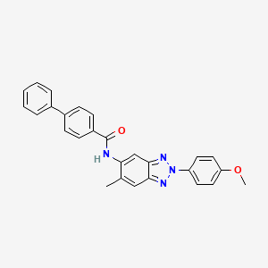 N-[2-(4-methoxyphenyl)-6-methyl-2H-benzotriazol-5-yl]biphenyl-4-carboxamide