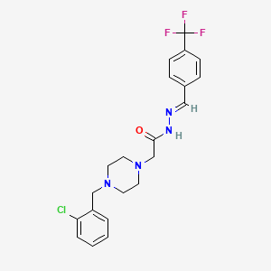 2-[4-(2-chlorobenzyl)piperazin-1-yl]-N'-{(E)-[4-(trifluoromethyl)phenyl]methylidene}acetohydrazide