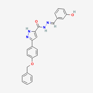 3-[4-(benzyloxy)phenyl]-N'-[(E)-(3-hydroxyphenyl)methylidene]-1H-pyrazole-5-carbohydrazide