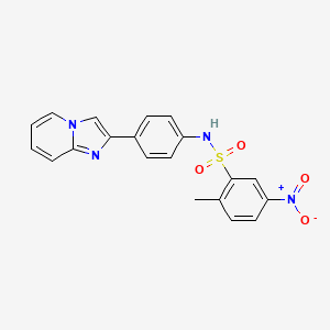 N-[4-(imidazo[1,2-a]pyridin-2-yl)phenyl]-2-methyl-5-nitrobenzenesulfonamide