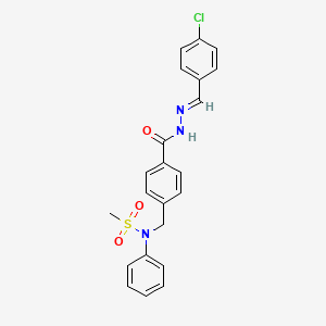 N-(4-{[(2E)-2-(4-chlorobenzylidene)hydrazinyl]carbonyl}benzyl)-N-phenylmethanesulfonamide