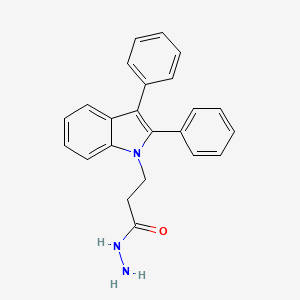 molecular formula C23H21N3O B11656129 3-(2,3-diphenyl-1H-indol-1-yl)propanehydrazide 