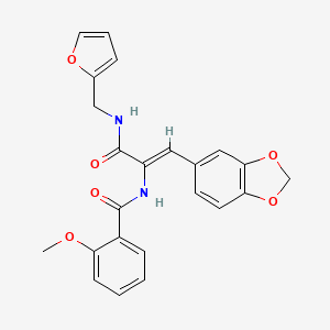 N-{(1Z)-1-(1,3-benzodioxol-5-yl)-3-[(furan-2-ylmethyl)amino]-3-oxoprop-1-en-2-yl}-2-methoxybenzamide