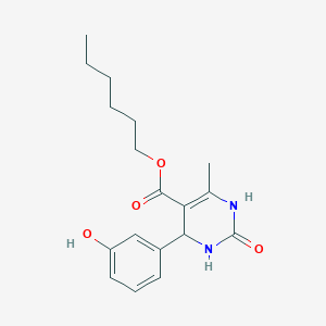 Hexyl 4-(3-hydroxyphenyl)-6-methyl-2-oxo-1,2,3,4-tetrahydropyrimidine-5-carboxylate