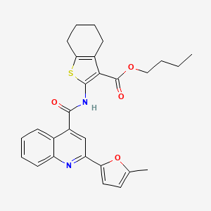 Butyl 2-({[2-(5-methylfuran-2-yl)quinolin-4-yl]carbonyl}amino)-4,5,6,7-tetrahydro-1-benzothiophene-3-carboxylate