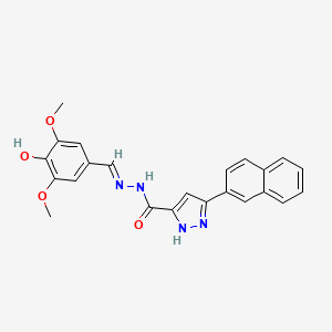 N'-[(E)-(4-hydroxy-3,5-dimethoxyphenyl)methylidene]-3-(2-naphthyl)-1H-pyrazole-5-carbohydrazide