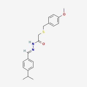 2-[(4-methoxybenzyl)sulfanyl]-N'-{(E)-[4-(propan-2-yl)phenyl]methylidene}acetohydrazide