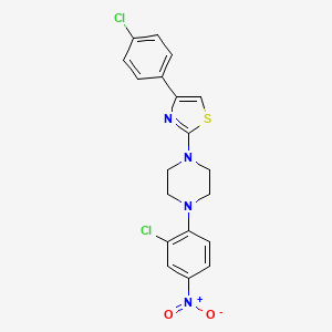 1-(2-Chloro-4-nitrophenyl)-4-[4-(4-chlorophenyl)-1,3-thiazol-2-yl]piperazine