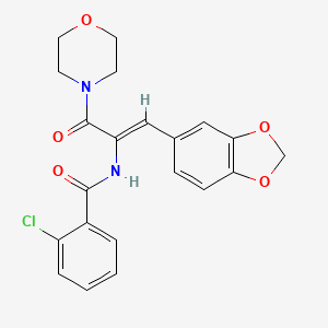 N-[(1Z)-1-(1,3-benzodioxol-5-yl)-3-(morpholin-4-yl)-3-oxoprop-1-en-2-yl]-2-chlorobenzamide