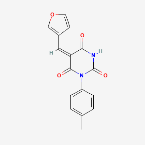 (5E)-5-(3-furylmethylene)-1-(4-methylphenyl)pyrimidine-2,4,6(1H,3H,5H)-trione