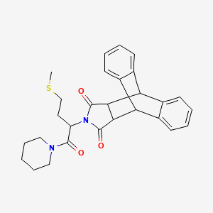 17-[4-(Methylsulfanyl)-1-oxo-1-(1-piperidinyl)-2-butanyl]-17-azapentacyclo[6.6.5.0~2,7~.0~9,14~.0~15,19~]nonadeca-2,4,6,9,11,13-hexaene-16,18-dione