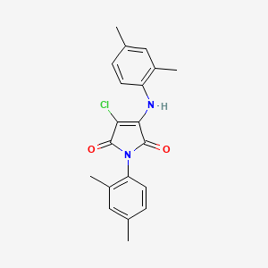 molecular formula C20H19ClN2O2 B11656351 3-chloro-1-(2,4-dimethylphenyl)-4-[(2,4-dimethylphenyl)amino]-1H-pyrrole-2,5-dione 