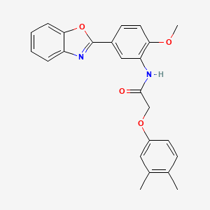 N-[5-(1,3-benzoxazol-2-yl)-2-methoxyphenyl]-2-(3,4-dimethylphenoxy)acetamide