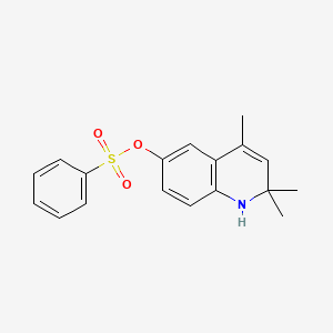 molecular formula C18H19NO3S B11656358 2,2,4-Trimethyl-1,2-dihydroquinolin-6-yl benzenesulfonate 