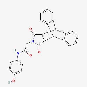 2-(16,18-dioxo-17-azapentacyclo[6.6.5.0~2,7~.0~9,14~.0~15,19~]nonadeca-2,4,6,9,11,13-hexaen-17-yl)-N-(4-hydroxyphenyl)acetamide (non-preferred name)