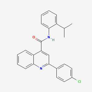 2-(4-chlorophenyl)-N-[2-(propan-2-yl)phenyl]quinoline-4-carboxamide