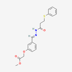 methyl [3-((E)-{[3-(phenylthio)propanoyl]hydrazono}methyl)phenoxy]acetate