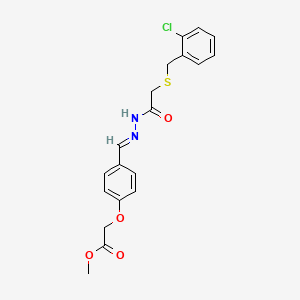 methyl {4-[(E)-(2-{[(2-chlorobenzyl)sulfanyl]acetyl}hydrazinylidene)methyl]phenoxy}acetate