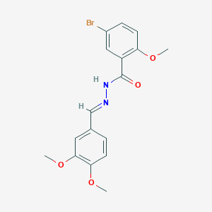 molecular formula C17H17BrN2O4 B11656451 5-Bromo-N'-(3,4-dimethoxybenzylidene)-2-methoxybenzohydrazide 