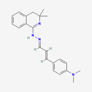 4-{(1E,3E)-3-[(2Z)-(3,3-dimethyl-3,4-dihydroisoquinolin-1(2H)-ylidene)hydrazinylidene]prop-1-en-1-yl}-N,N-dimethylaniline