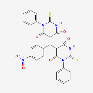 5,5'-[(4-nitrophenyl)methanediyl]bis(1-phenyl-2-thioxodihydropyrimidine-4,6(1H,5H)-dione)