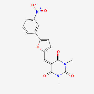 1,3-Dimethyl-5-{[5-(3-nitrophenyl)furan-2-YL]methylidene}-1,3-diazinane-2,4,6-trione