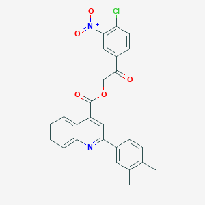 2-(4-Chloro-3-nitrophenyl)-2-oxoethyl 2-(3,4-dimethylphenyl)quinoline-4-carboxylate