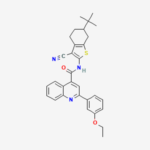 N-(6-tert-butyl-3-cyano-4,5,6,7-tetrahydro-1-benzothiophen-2-yl)-2-(3-ethoxyphenyl)quinoline-4-carboxamide