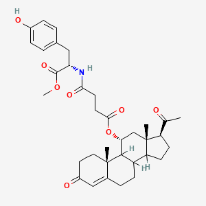 molecular formula C28H46N2O5 B1165649 L-Tyrosine, N-(4-(((11alpha)-3,20-dioxopregn-4-en-11-yl)oxy)-1,4-dioxobutyl)-, methyl ester CAS No. 110988-78-8