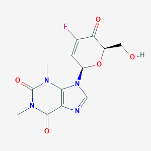 B116565 7-(3-Deoxy-3-fluorohex-2-enopyranosyl-4-ulose)theophylline CAS No. 142270-03-9
