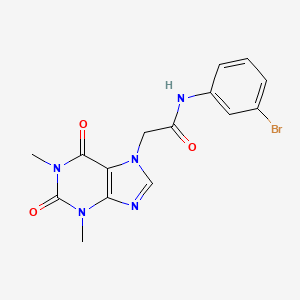 N-(3-bromophenyl)-2-(1,3-dimethyl-2,6-dioxopurin-7-yl)acetamide