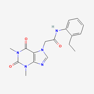 2-(1,3-dimethyl-2,6-dioxo-1,2,3,6-tetrahydro-7H-purin-7-yl)-N-(2-ethylphenyl)acetamide