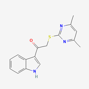 2-[(4,6-dimethylpyrimidin-2-yl)sulfanyl]-1-(1H-indol-3-yl)ethanone