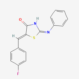 (2E,5Z)-5-(4-fluorobenzylidene)-2-(phenylimino)-1,3-thiazolidin-4-one