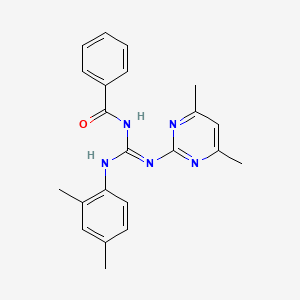 N-[(E)-[(2,4-Dimethylphenyl)amino][(4,6-dimethylpyrimidin-2-YL)amino]methylidene]benzamide