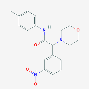 N-(4-methylphenyl)-2-(morpholin-4-yl)-2-(3-nitrophenyl)acetamide