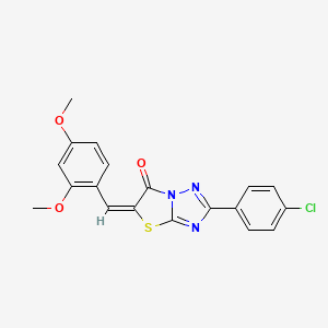 2-(4-Chloro-phenyl)-5-(2,4-dimethoxy-benzylidene)-thiazolo[3,2-b][1,2,4]triazol-