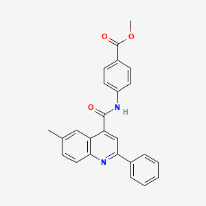 Methyl 4-(6-methyl-2-phenylquinoline-4-amido)benzoate