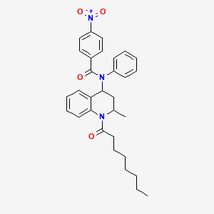 N-(2-methyl-1-octanoyl-1,2,3,4-tetrahydroquinolin-4-yl)-4-nitro-N-phenylbenzamide