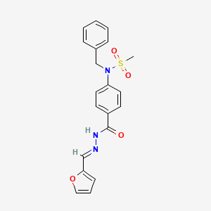 N-benzyl-N-(4-{[(2E)-2-(furan-2-ylmethylidene)hydrazinyl]carbonyl}phenyl)methanesulfonamide