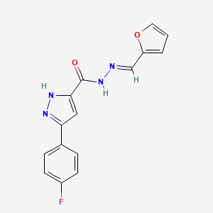 3-(4-Fluorophenyl)-N'-(2-furylmethylene)-1H-pyrazole-5-carbohydrazide