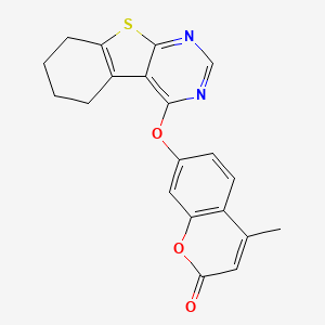 4-methyl-7-(5,6,7,8-tetrahydro[1]benzothieno[2,3-d]pyrimidin-4-yloxy)-2H-chromen-2-one