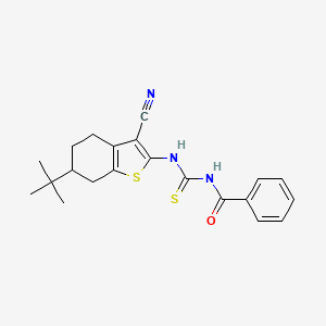 N-[(6-tert-butyl-3-cyano-4,5,6,7-tetrahydro-1-benzothiophen-2-yl)carbamothioyl]benzamide