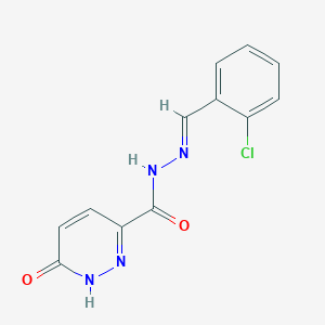 molecular formula C12H9ClN4O2 B11656705 N'-(2-Chlorobenzylidene)-6-oxo-1,6-dihydropyridazine-3-carbohydrazide 