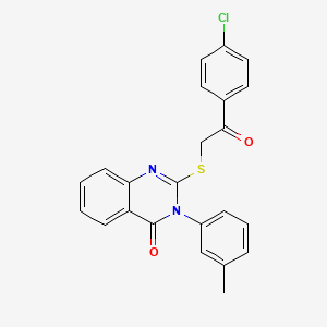 2-{[2-(4-chlorophenyl)-2-oxoethyl]sulfanyl}-3-(3-methylphenyl)quinazolin-4(3H)-one