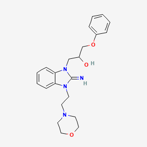 1-{2-imino-3-[2-(morpholin-4-yl)ethyl]-2,3-dihydro-1H-benzimidazol-1-yl}-3-phenoxypropan-2-ol